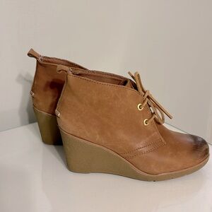 Sperry Harlow Leather Wedge Booties Size 7 - Barely Used